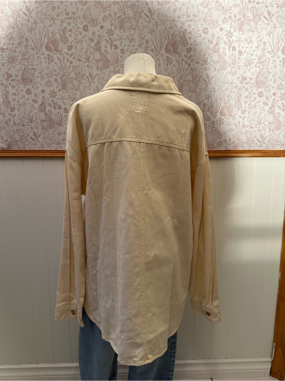 Thread & Supply Cream Button-Up Shacket - Picture 7 of 9